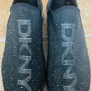 DKNY Abby Black Rhinestone Tennis Shoes